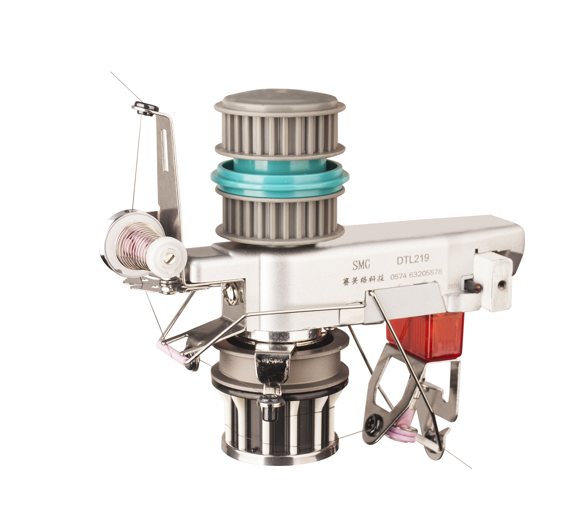 SMG DTL219 Yarn Feeder ensuring consistent tension control for superior knitting quality, 15 words
